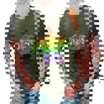 Lgbtq Sea Turtle Rainbow Pride Love Gay Lgbt 3D Print Casual Tshirt | Mazezy