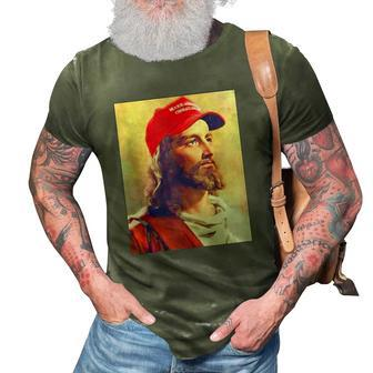 Maga Jesus Is King Ultra Maga Donald Trump 3D Print Casual Tshirt | Mazezy