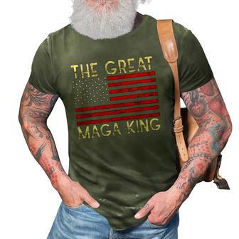 Maga King The Great King Ultra Maga Republican Vintage Flag 3D Print Casual Tshirt | Mazezy