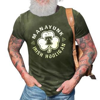 Manayunk Irish Hooligan Philadelphia St Patricks Day Philly 3D Print Casual Tshirt | Mazezy