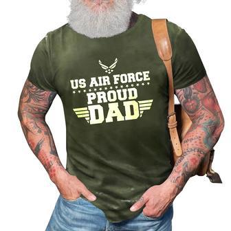 Men Usaf Proud Usa Air Force Dad Military Veteran Pride 3D Print Casual Tshirt | Mazezy
