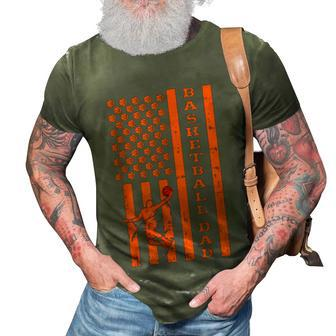 Mens 4Th Of July Fathers Day Patriotic American Basketball Dad 3D Print Casual Tshirt - Seseable