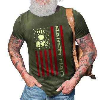 Mens 4Th Of July Us Flag Baker Dad Gift For Fathers Day 3D Print Casual Tshirt - Seseable