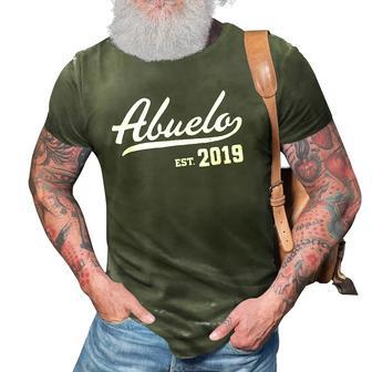Mens Abuelo Est 2019 Distressed 3D Print Casual Tshirt | Mazezy