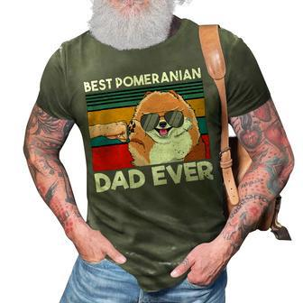 Mens Best Pomeranian Dad Ever Dog Dad Fist Bump T-Shirt 3D Print Casual Tshirt - Seseable