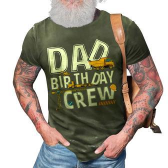 Mens Construction Dad Birthday Crew Party Worker Dad 3D Print Casual Tshirt - Seseable