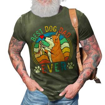 Mens Corgi Best Dog Dad Ever Gifts Dog Lover V2 3D Print Casual Tshirt - Monsterry
