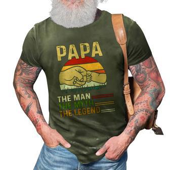 Mens Dad For Fathers Day Man-Myth The Legend Funny Papa 3D Print Casual Tshirt | Mazezy