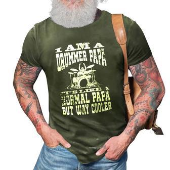 Mens I Am A Drummer Papa Funny Quote For Musician 3D Print Casual Tshirt | Mazezy