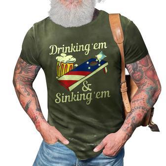Mens Men Or Women Drinking Yard Game - Funny Cornhole 3D Print Casual Tshirt | Mazezy