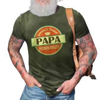 Mens Papa Gift Vintage Dad Fathers Day Tee 3D Print Casual Tshirt | Mazezy