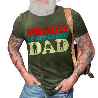 Mens Proud Dad Of A Coast Guard 4Th Of July Military Family 3D Print Casual Tshirt - Seseable