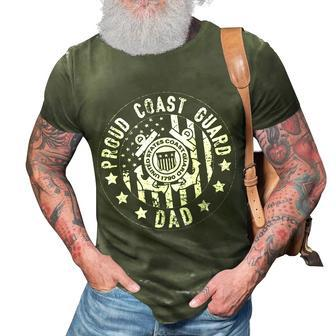 Mens Proud Us Coast Guard Dad Usa 4Th Of July Military Family 3D Print Casual Tshirt - Seseable