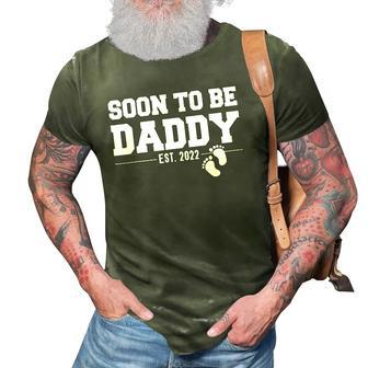 Mens Soon To Be Daddy 2022 Fathers Day - Promoted To Dad Est 2022 Ver2 3D Print Casual Tshirt | Mazezy