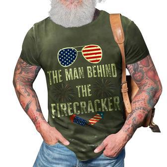 Mens The Man Behind The Firecraker 4Th Of July Pregnancy Dad 3D Print Casual Tshirt - Seseable