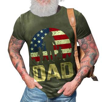 Mens Vintage American Flag 4Th Of July Patriotic Dad Gift 3D Print Casual Tshirt - Seseable