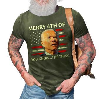 Merry 4Th Of You KnowThe Thing Happy 4Th Of July Memorial 3D Print Casual Tshirt - Seseable