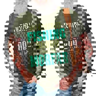 Morfar Grandpa Fishing Gift My Favorite Fishing Buddy Calls Me Morfar 3D Print Casual Tshirt - Seseable