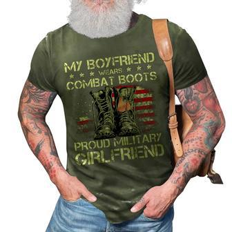 My Boyfriend Wears Combat Boots Proud Military Girlfriend T-Shirt 3D Print Casual Tshirt - Monsterry CA