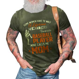 My Favorite Baseball Player Calls Me Mom Gift For Mother 3D Print Casual Tshirt | Mazezy