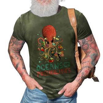 Oceans Of Possibilities Summer Reading 2022  Octopus  3D Print Casual Tshirt
