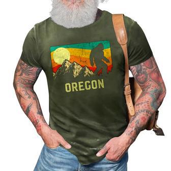 Oregon Bigfoot Sasquatch Mountains Retro Hiking 3D Print Casual Tshirt | Mazezy