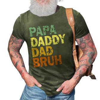 Papa Daddy Dad Bruh Fathers Day 3D Print Casual Tshirt | Mazezy