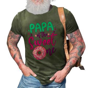 Papa Of Sweet One 1St Birthday Party Matching Family Donut 3D Print Casual Tshirt | Mazezy