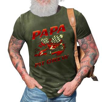 Papa Pit Crew Race Car Party Racing Family 3D Print Casual Tshirt | Mazezy