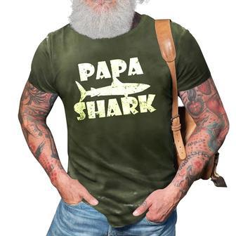 Papa Shark Ocean Diver Fan Gift For Men 3D Print Casual Tshirt | Mazezy