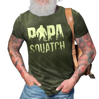 Papa Squatch Gifts For Dad Sasquatch Fathers Day V2 3D Print Casual Tshirt - Seseable