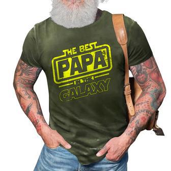 Papa The Best In The Galaxy Gift 3D Print Casual Tshirt | Mazezy