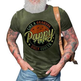 Pappy Like A Grandpa Only Cooler Vintage Retro Fathers Day 3D Print Casual Tshirt | Mazezy