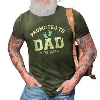 Promoted To Dad 2022 Baby Feets 3D Print Casual Tshirt | Mazezy