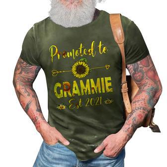 Promoted To Grammie Est 2022 Sunflower 3D Print Casual Tshirt | Mazezy