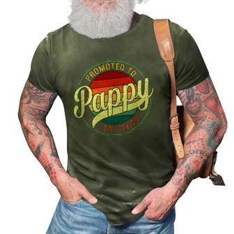 Promoted To Pappy Est 2022 Soon To Be Pregnancy Announce 3D Print Casual Tshirt | Mazezy
