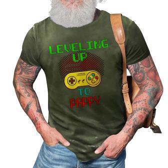 Promoted To Pappy Unlocked Gamer Leveling Up 3D Print Casual Tshirt | Mazezy