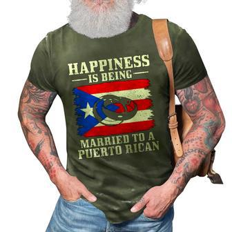 Puerto Rican Wife Husband Wedding Puerto Rico Boricua Flag 3D Print Casual Tshirt | Mazezy