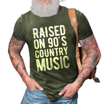 Raised On 90S Country Music Distressed Classic Retro 3D Print Casual Tshirt | Mazezy