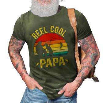Reel Cool Papa  Funny Fishing Fathers Day 3D Print Casual Tshirt