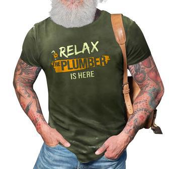 Relax Here Is Pipefitting Plumbing Plumber 3D Print Casual Tshirt | Mazezy
