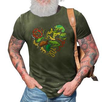 Reptile Heart Snake Lizard Gift 3D Print Casual Tshirt | Mazezy