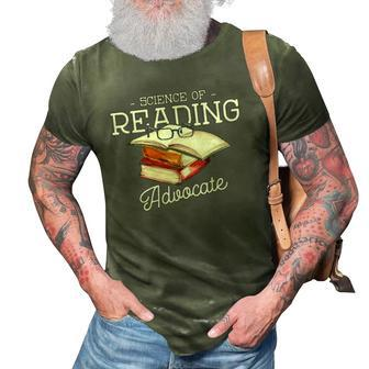 Science Of Reading Advocate Books Literature Book Reader 3D Print Casual Tshirt | Mazezy
