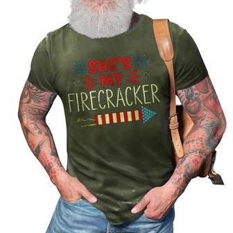 Shes My Firecracker 4Th Of July Matching Couples His And Her 3D Print Casual Tshirt - Seseable