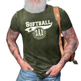 Softball Dad Fathers Day Gift Father Sport Men 3D Print Casual Tshirt | Mazezy