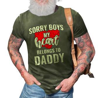 Sorry Boys My Heart Belongs To Daddy Kids Valentines Gift 3D Print Casual Tshirt | Mazezy