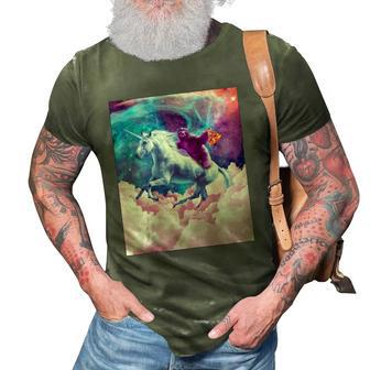 Space Sloth On Unicorn Sloth Pizza 3D Print Casual Tshirt | Mazezy