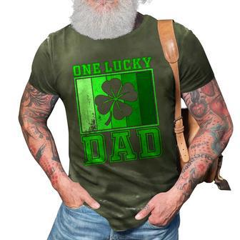 St Patricks Day One Lucky Dad Vintage Father Gift 3D Print Casual Tshirt | Mazezy