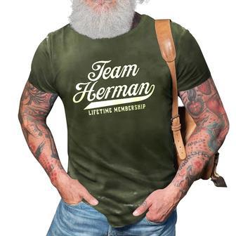 Team Herman Lifetime Membership Family Surname Last Name 3D Print Casual Tshirt | Mazezy