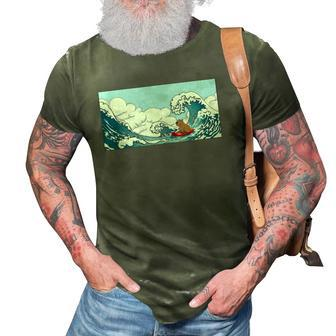 The Capybara On Great Wave 3D Print Casual Tshirt
